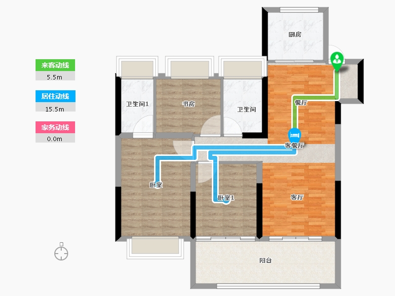 江苏省-南通市-银洲春晓学府-97.71-户型库-动静线