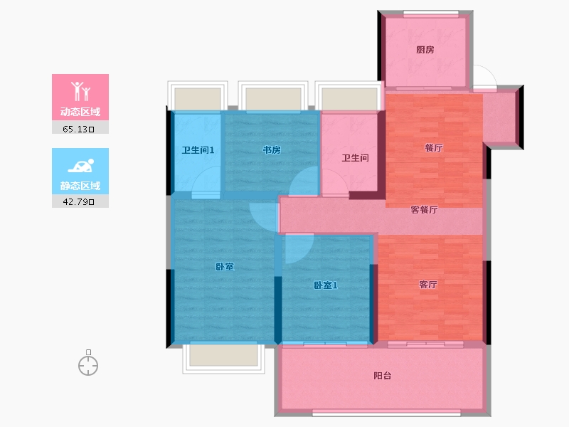 江苏省-南通市-银洲春晓学府-97.71-户型库-动静分区