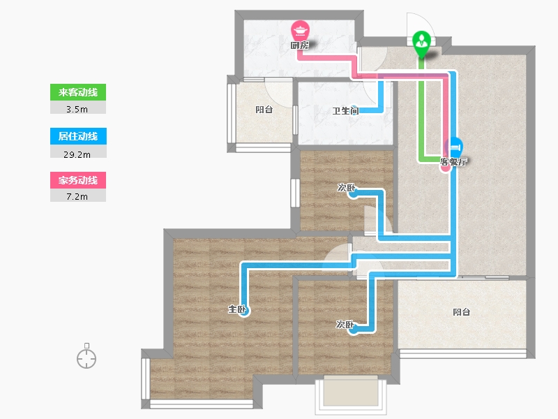 四川省-成都市-恒大绿洲-68.00-户型库-动静线