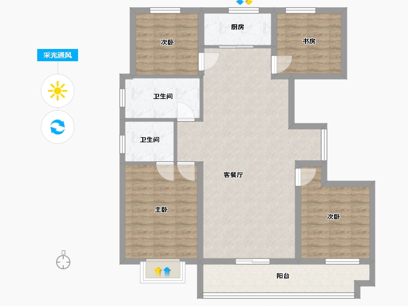 山东省-临沂市-上品新城-114.00-户型库-采光通风