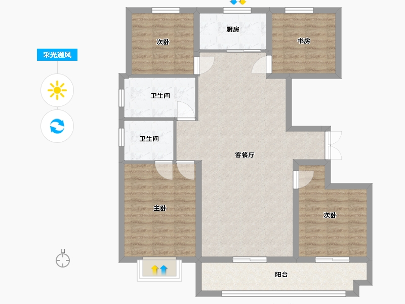 山东省-临沂市-上品新城-114.00-户型库-采光通风