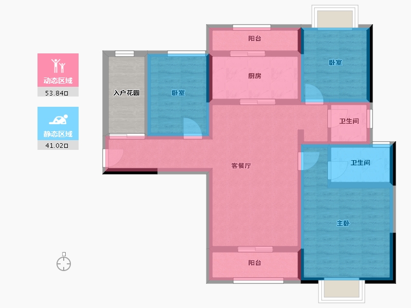 贵州省-黔西南布依族苗族自治州-东湖新城-109.10-户型库-动静分区