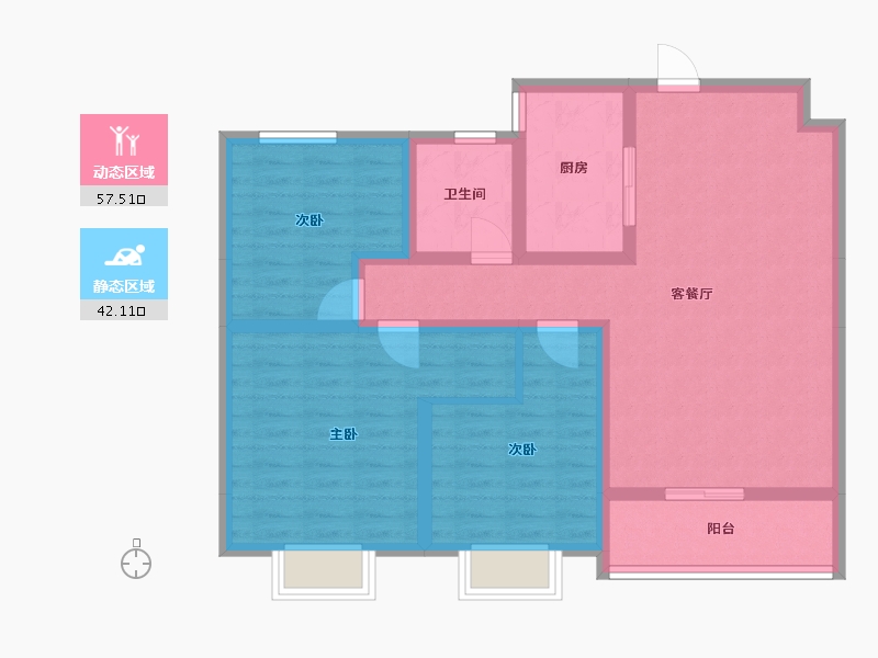 山东省-淄博市-创业齐韵韶苑-100.00-户型库-动静分区