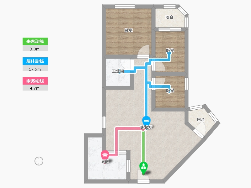 广东省-深圳市-花园大厦-60.00-户型库-动静线