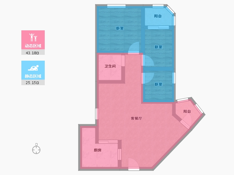 广东省-深圳市-花园大厦-60.00-户型库-动静分区