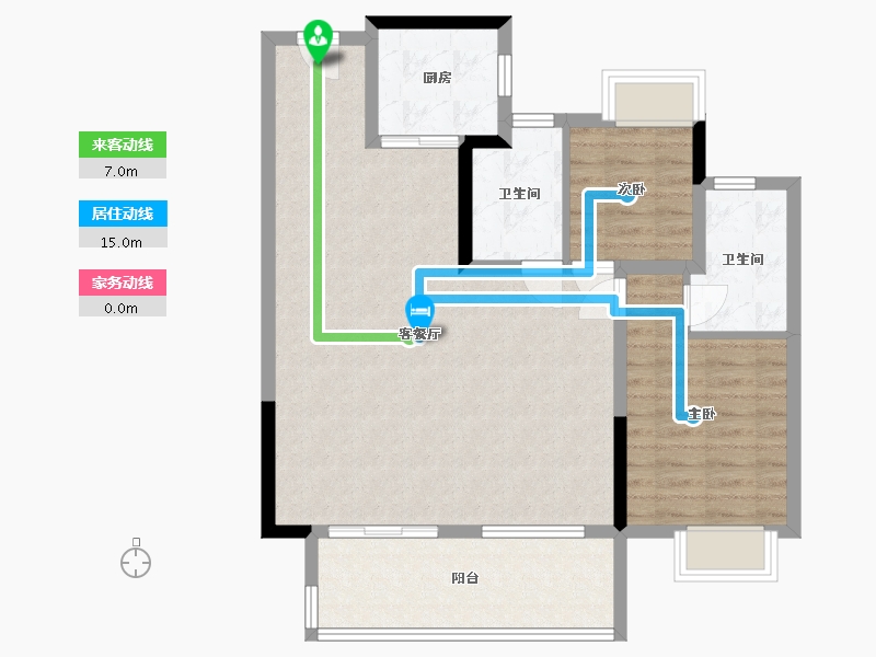 安徽省-巢湖市-城南印象-87.00-户型库-动静线