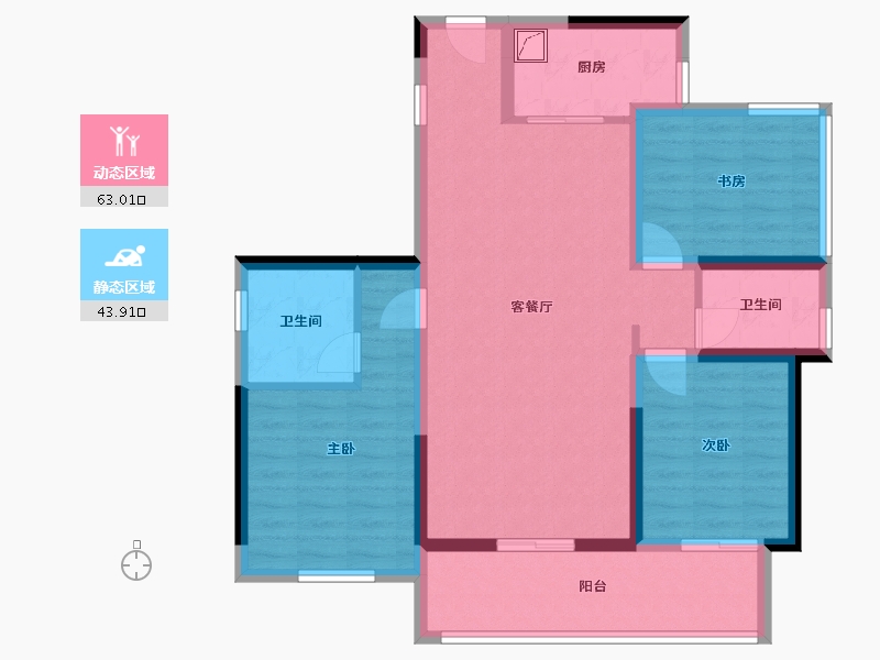 广西壮族自治区-玉林市-普拉幸福园-148.00-户型库-动静分区