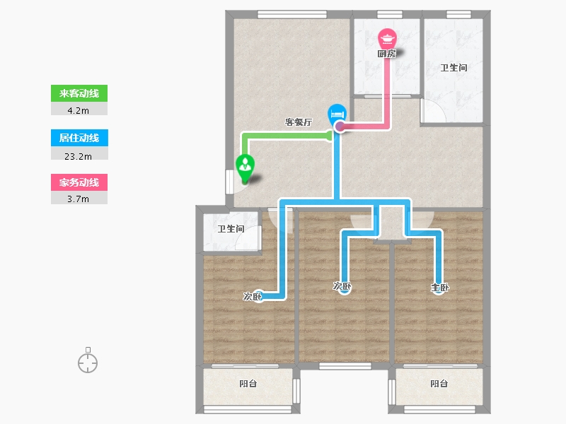 上海-上海市-航东路606弄1-4号-99.50-户型库-动静线