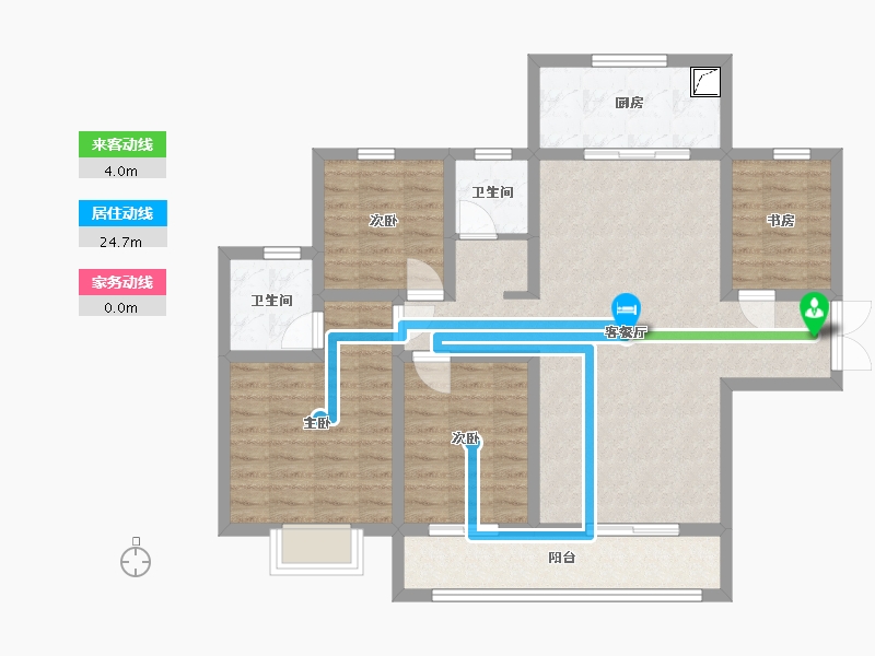 陕西省-西安市-高新云锦-111.00-户型库-动静线