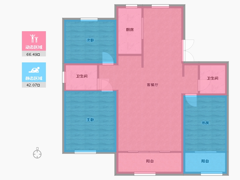 宁夏回族自治区-石嘴山市-金源御景-110.00-户型库-动静分区