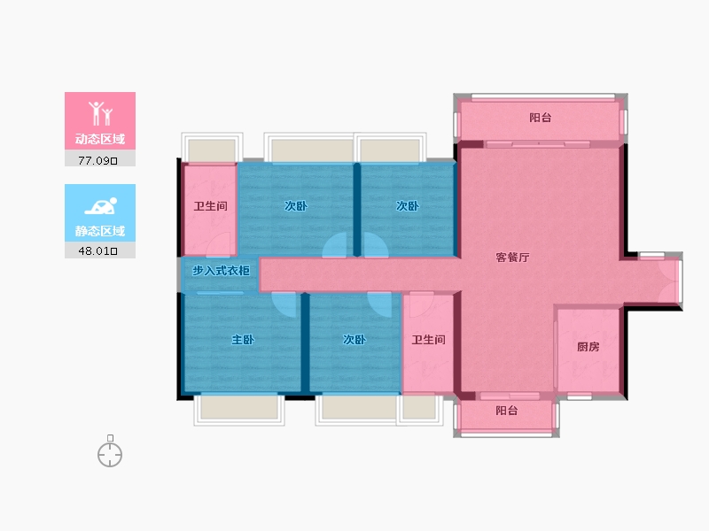 湖南省-永州市-恒惠春天里-147.00-户型库-动静分区