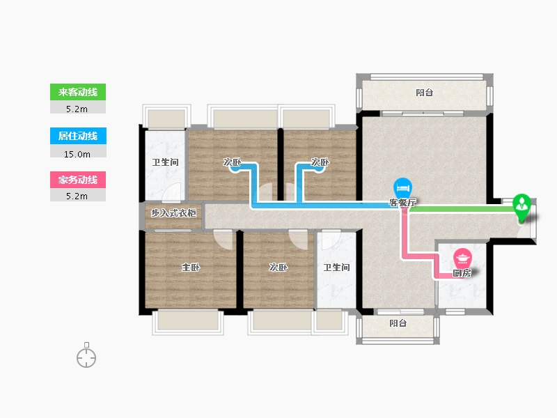 湖南省-永州市-恒惠春天里-147.00-户型库-动静线