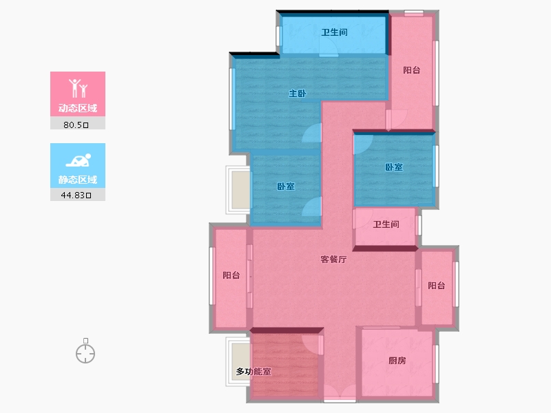 广东省-惠州市-鼎盛悦玺台-118.00-户型库-动静分区