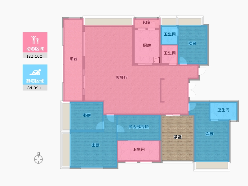 湖北省-武汉市-金湖听语-218.00-户型库-动静分区