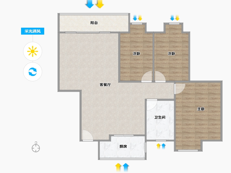 广东省-深圳市-新时速嘉园-83.01-户型库-采光通风