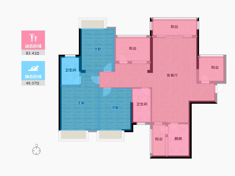 广西壮族自治区-南宁市-天誉花园-116.00-户型库-动静分区