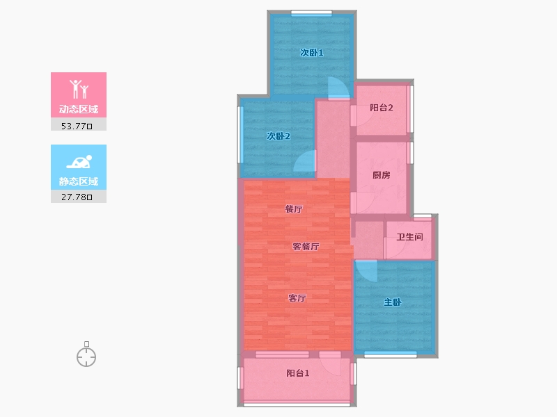 广西壮族自治区-北海市-中电海湾国际-72.00-户型库-动静分区