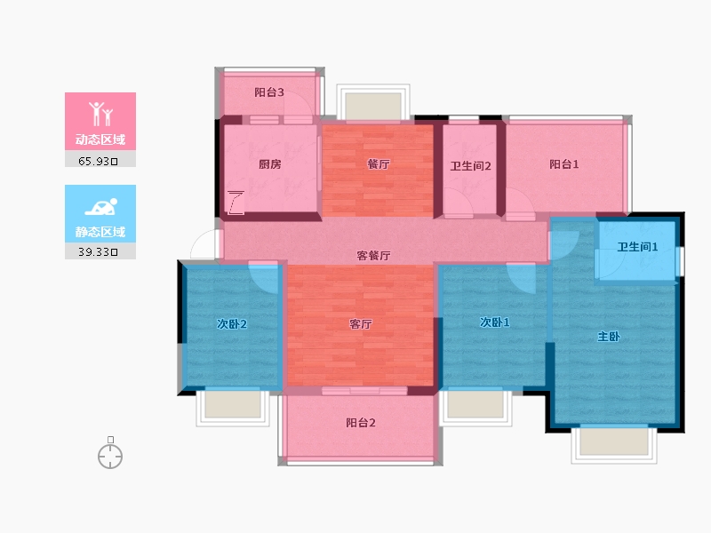 广西壮族自治区-北海市-大都锦城-92.90-户型库-动静分区