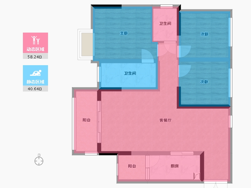 贵州省-毕节市-盛世华都-91.23-户型库-动静分区