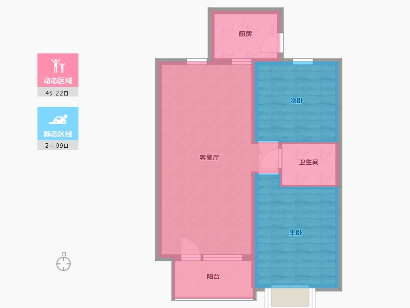 河北省-唐山市-荣盛锦绣阅山-70.00-户型库-动静分区