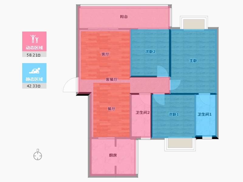 四川省-成都市-天和悦城-92.10-户型库-动静分区