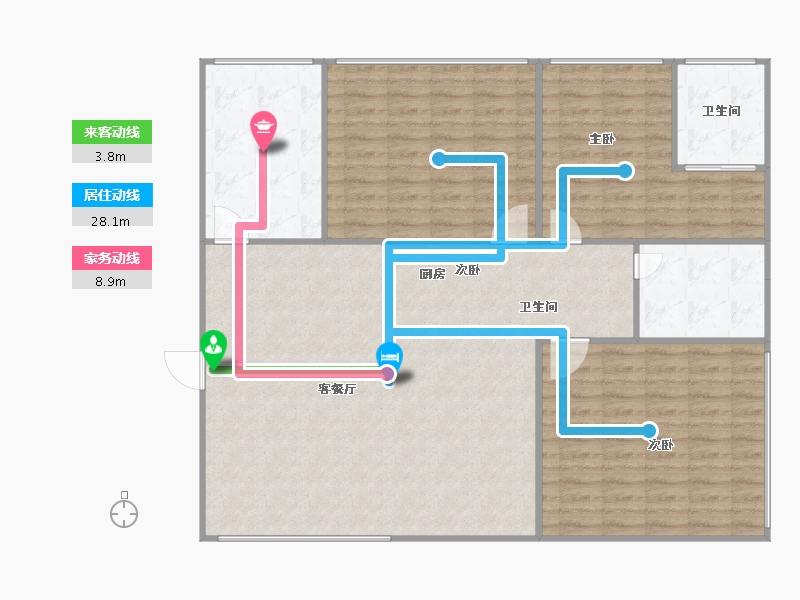 广东省-深圳市-金枫花园-130.00-户型库-动静线