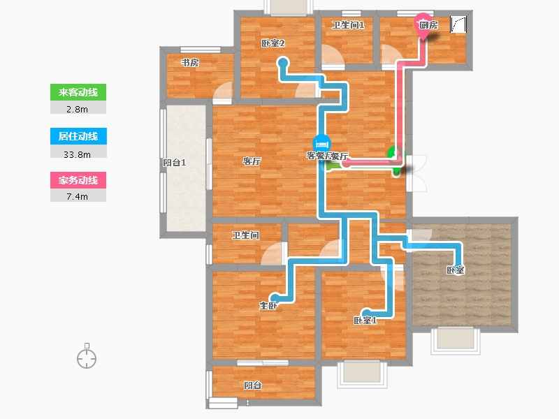 江苏省-南京市-三金鑫宁府-120.00-户型库-动静线