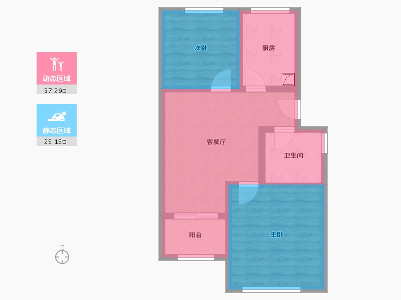 上海-上海市-东方康达家苑-一期-54.68-户型库-动静分区