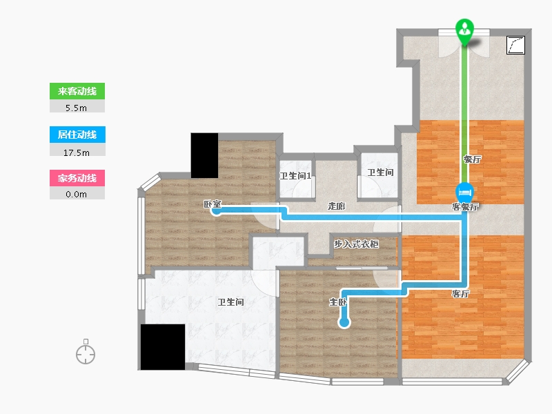 江苏省-南京市-德基世界贸易中心-113.78-户型库-动静线