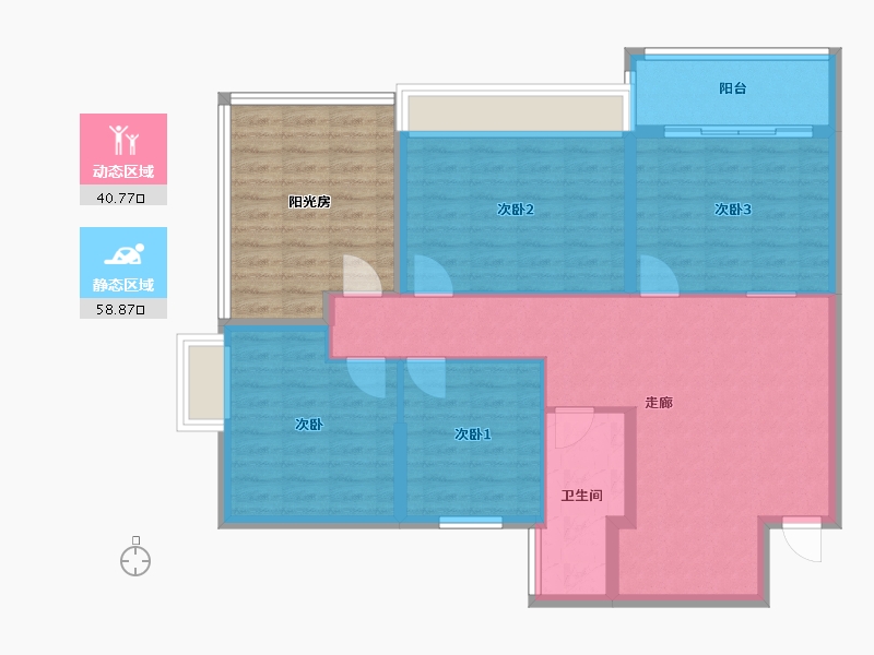 广西壮族自治区-南宁市-太阳城-99.00-户型库-动静分区