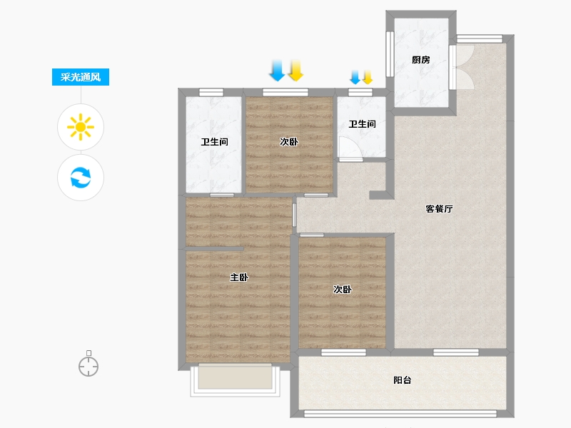 江苏省-连云港市-尚都峯璟-100.00-户型库-采光通风