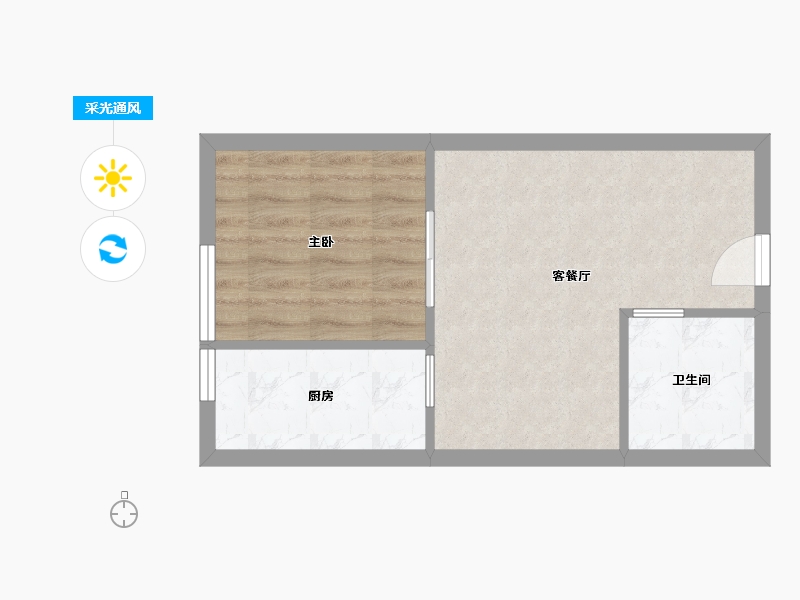 辽宁省-沈阳市-天惠国际-60.00-户型库-采光通风