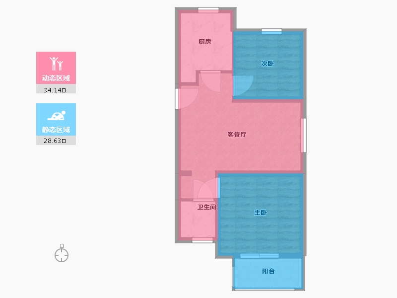 上海-上海市-松南城裕德苑-56.07-户型库-动静分区