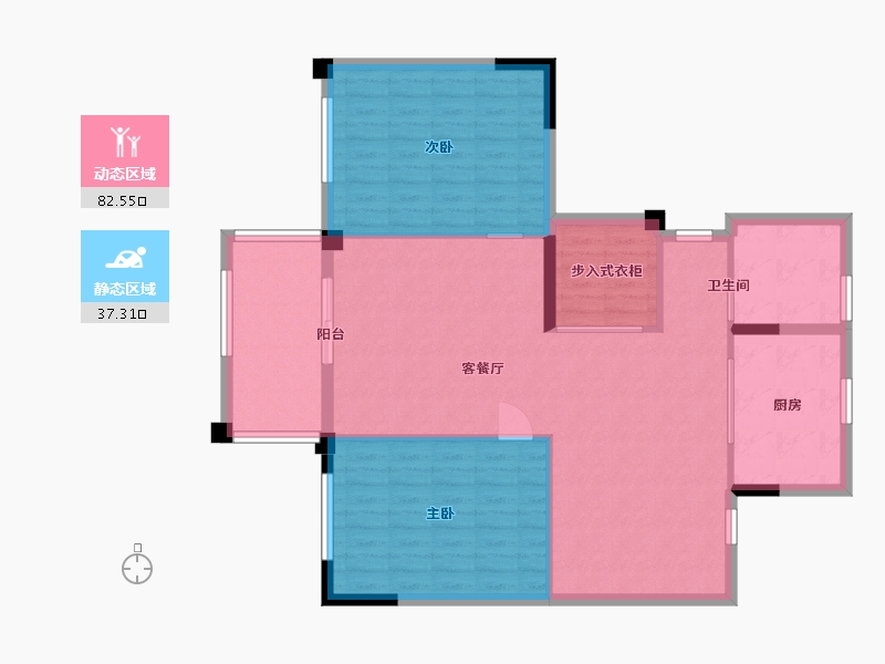 浙江省-台州市-祥生悦宾府-110.00-户型库-动静分区