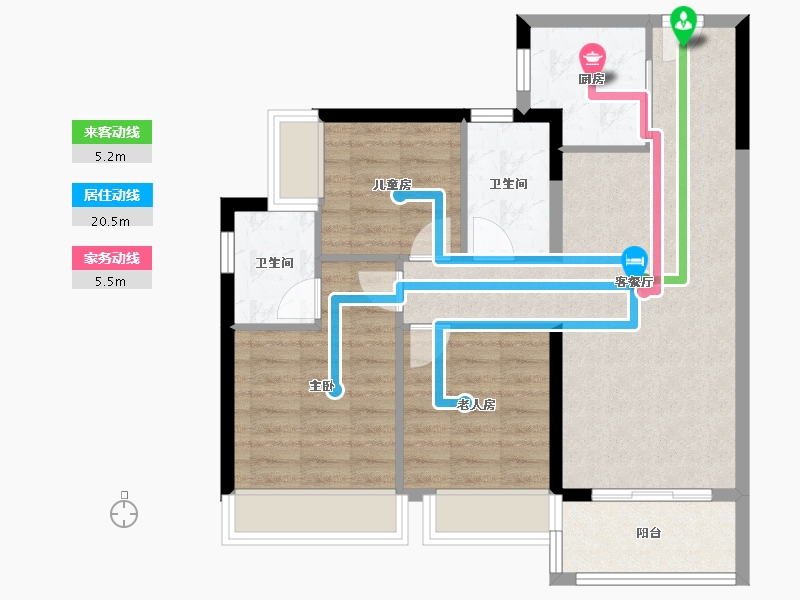 广东省-阳江市-美的大观-75.00-户型库-动静线