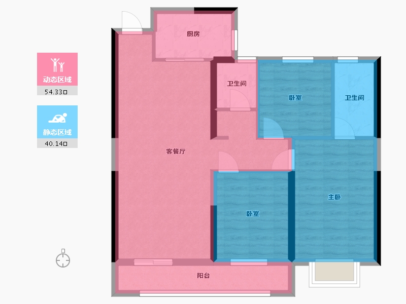 湖北省-荆门市-象山玉园-91.00-户型库-动静分区