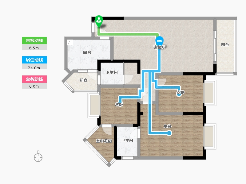 四川省-成都市-洪柳花园二期-115.00-户型库-动静线