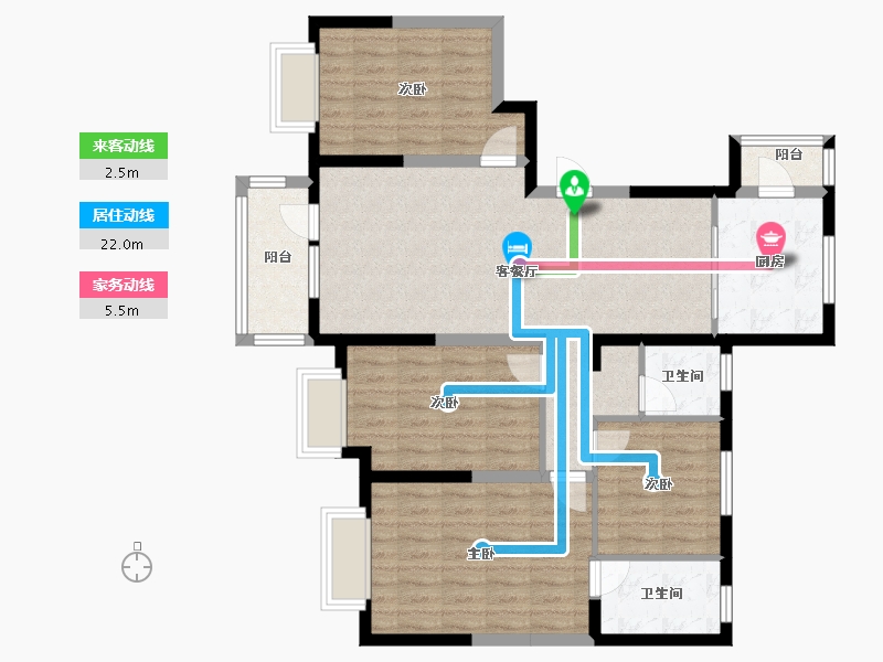 山东省-东营市-东亚清风小镇-112.00-户型库-动静线