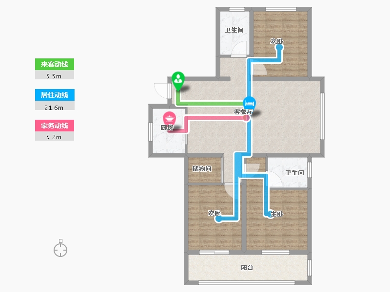 山东省-菏泽市-阅城国际名城-107.00-户型库-动静线