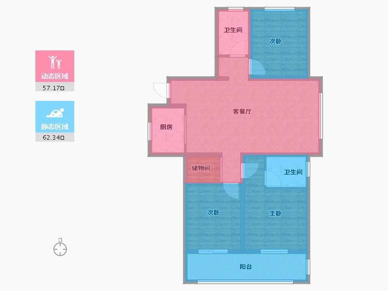 山东省-菏泽市-阅城国际名城-107.00-户型库-动静分区