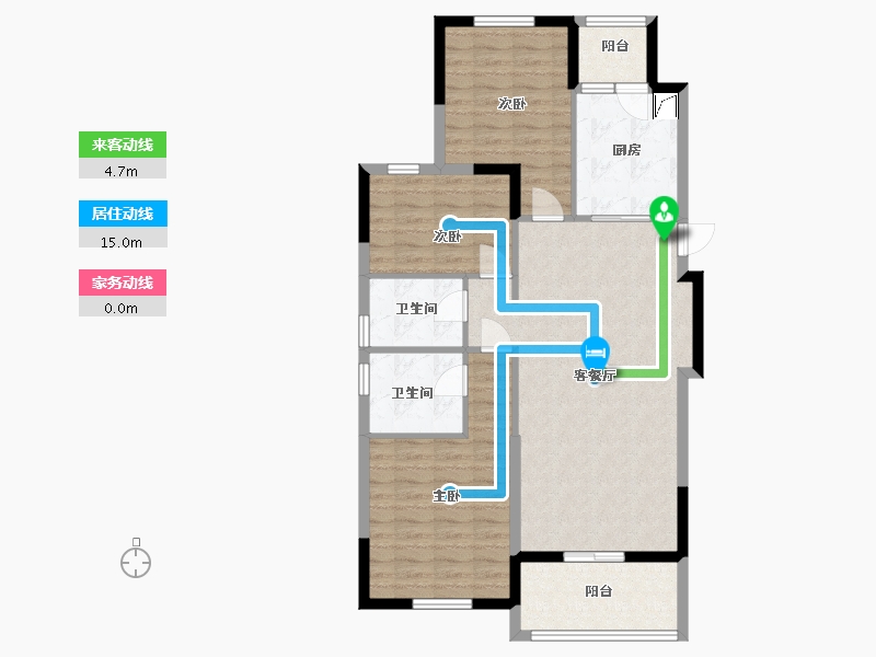 浙江省-湖州市-林溪郡-95.00-户型库-动静线