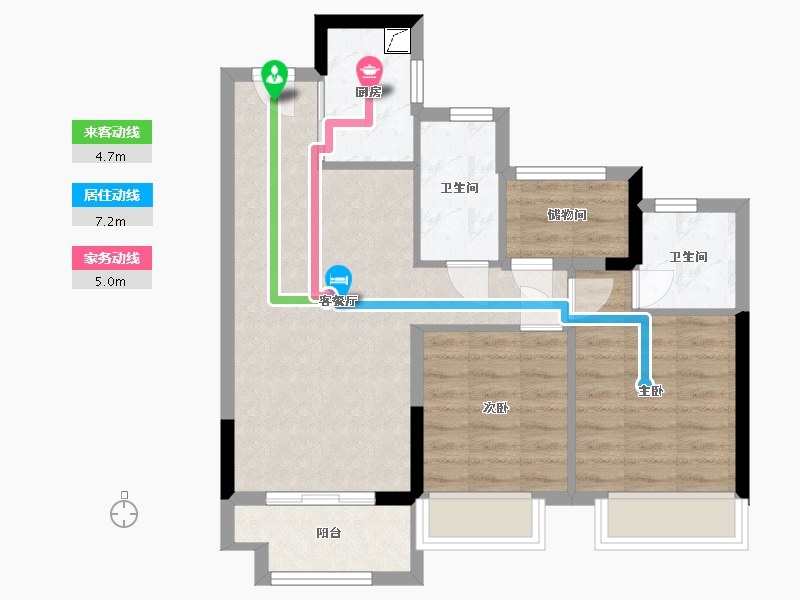 浙江省-湖州市-澜悦府-70.00-户型库-动静线