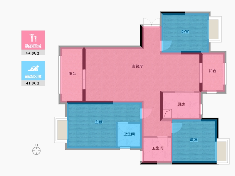 湖北省-襄阳市-正洪银座-119.00-户型库-动静分区