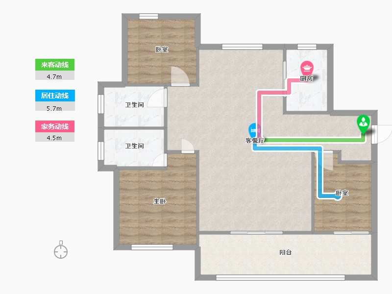 山东省-烟台市-翰林院-94.00-户型库-动静线