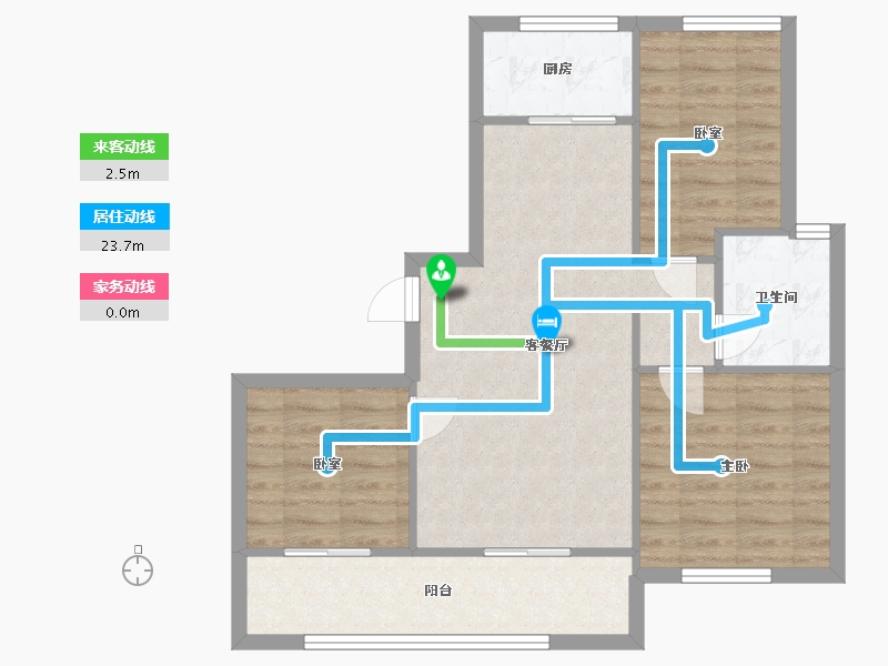 山东省-烟台市-翰林院-72.00-户型库-动静线