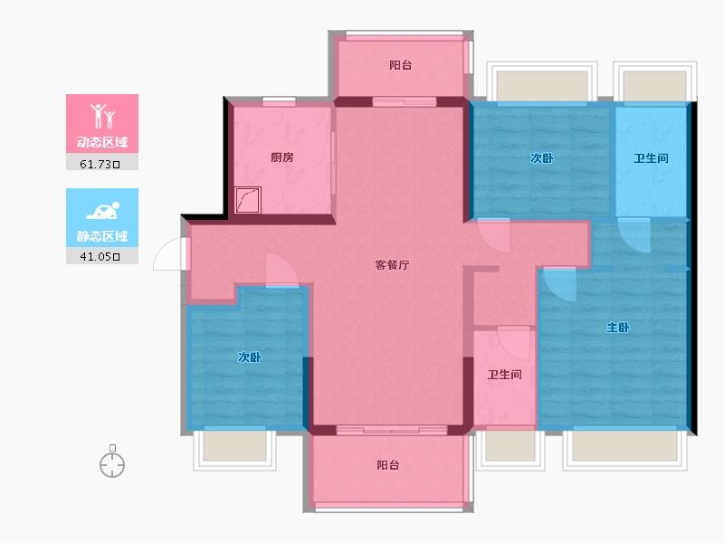 广东省-阳江市-美的大观-96.00-户型库-动静分区