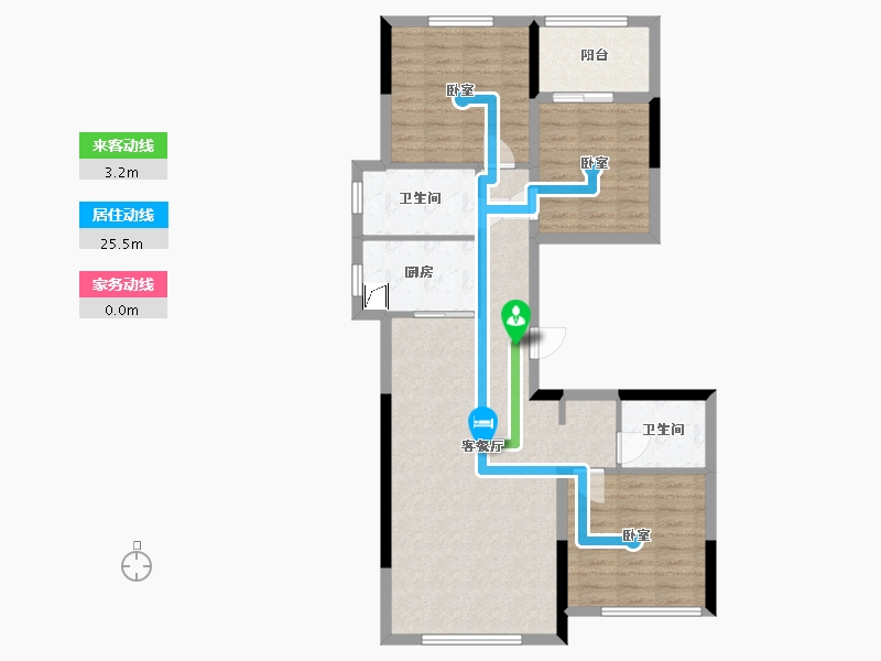 黑龙江省-牡丹江市-观澜国际-110.04-户型库-动静线