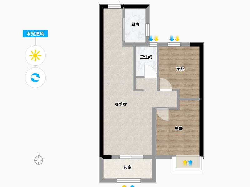 湖南省-常德市-状元华府-69.00-户型库-采光通风