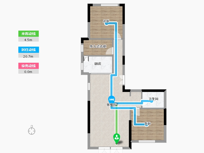 黑龙江省-牡丹江市-观澜国际-90.37-户型库-动静线