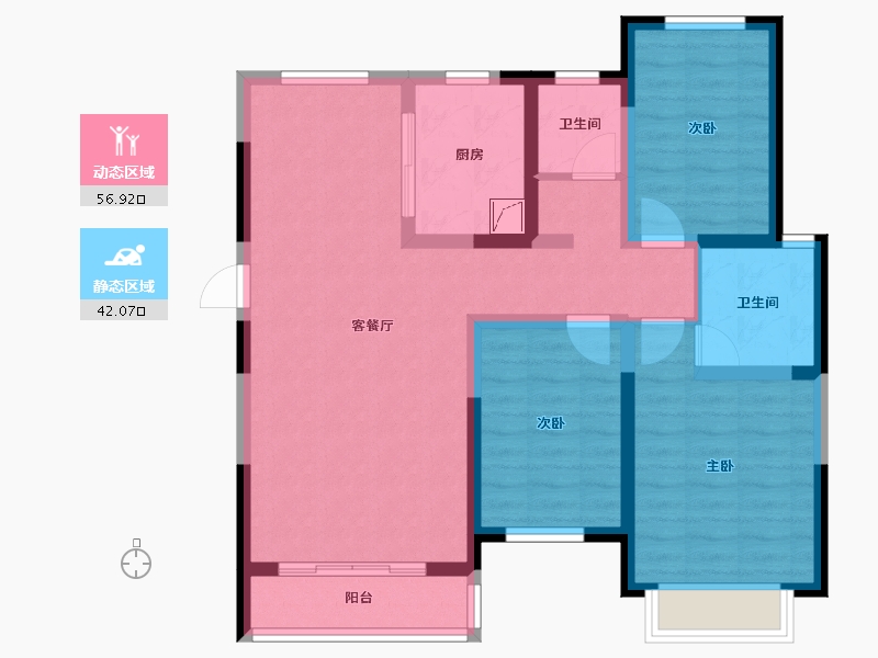 河北省-石家庄市-格调春天二期-98.11-户型库-动静分区